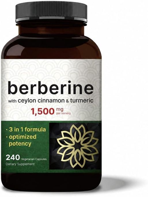 Berberine Supplement 1500mg, 240 Capsules (Third Party Tested, Manufactured in The USA)