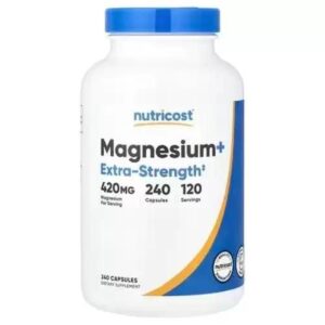 Nutricost مغنيسيوم+ إكسترا سترينث من نيوتريكوست 420 مجم 240 كبسولة