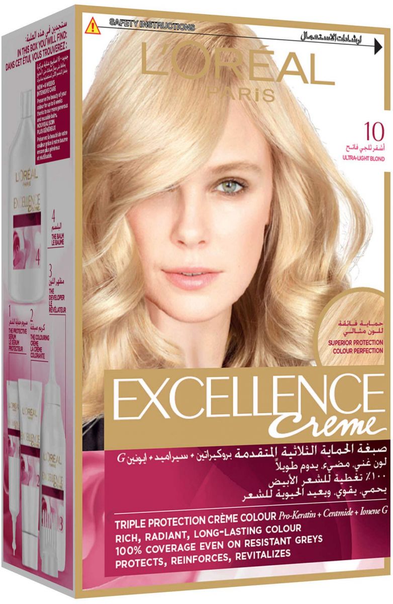 لورياال باريس إكسلانس كريم صبغة شعر بيبي بلوند طبيعي 10 50 ml