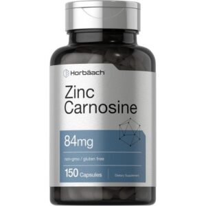 Premium Vital Zinc Carnosine 84mg - 150 Capsules - with Practical Pill Box - Gastro-Stability Rhythm Matrix - Mucosal Bio-Shield - Non-GMO - High Bio-Integrity Formula