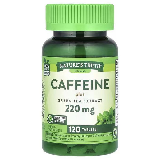 Nature's Truth Caffeine plus Green Tea Extract 220 mg 120 Tablets