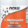 L-Methionine 500 mg – 100 Vegetarian Capsules, Essential Amino Acid for Protein and Cellular Wellness