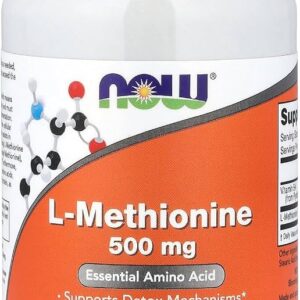 L-Methionine 500 mg – 100 Vegetarian Capsules, Essential Amino Acid for Protein and Cellular Wellness